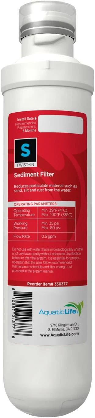 Aquatic Life Twist-in 100 GPD 4-Stage Ro Unit (Sediment, Carbon Block, Membrane, Deionization) - Image 2