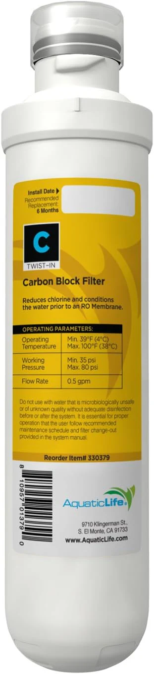 Aquatic Life Twist-in 100 GPD 4-Stage Ro Unit (Sediment, Carbon Block, Membrane, Deionization) - Image 4