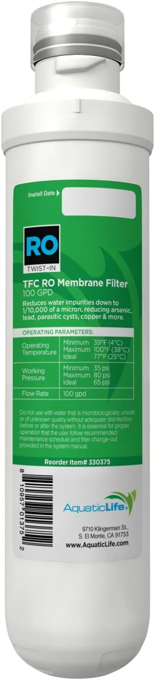 Aquatic Life Twist-in 100 GPD 4-Stage Ro Unit (Sediment, Carbon Block, Membrane, Deionization) - Image 5