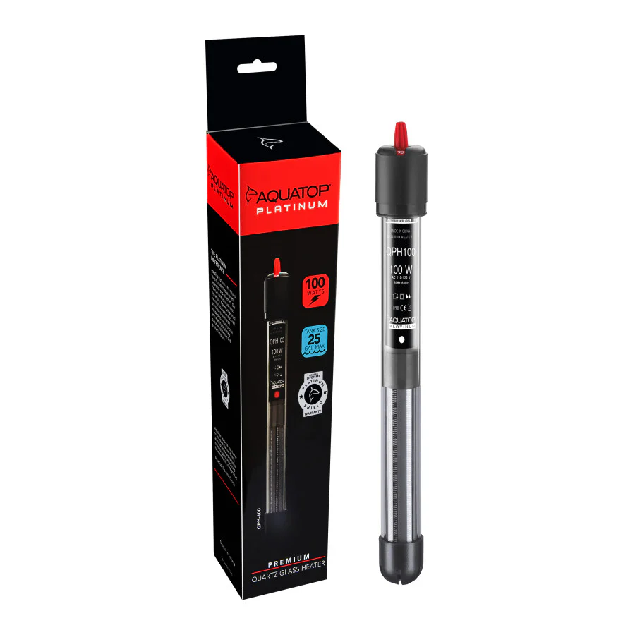 Aquatop Quartz Platinum Heater - Fully Submersible Fish Tanks, 68-93F Adjustable Temperature Range, Fresh & Saltwater Use, Shatter Resistant Aquarium Heaters - Image 2