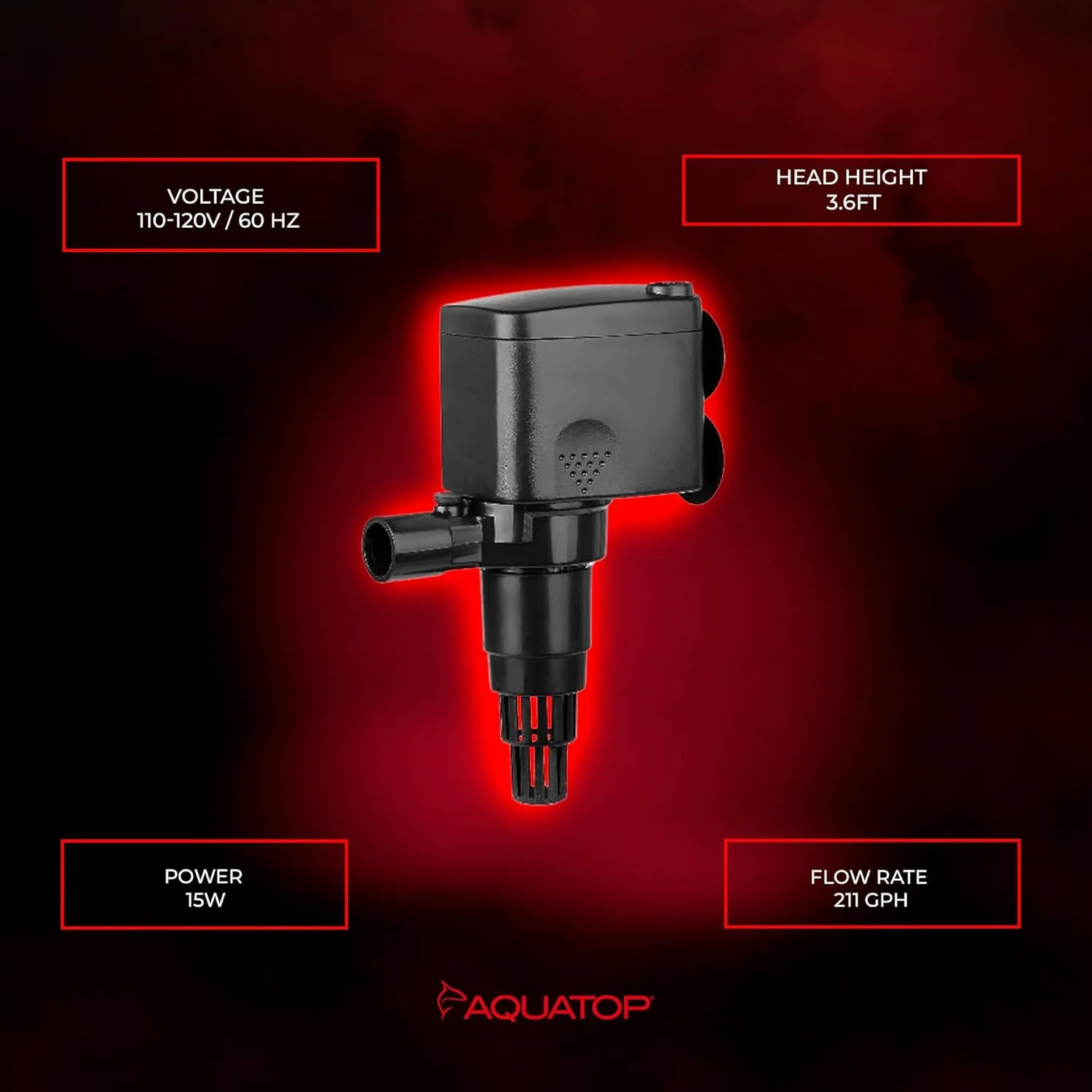 Aquatop MaxFlow Submersible Aquarium Power Head – High-Performance Water Pump – Quiet & Efficient – Ideal for Freshwater & Saltwater Aquariums - Image 4