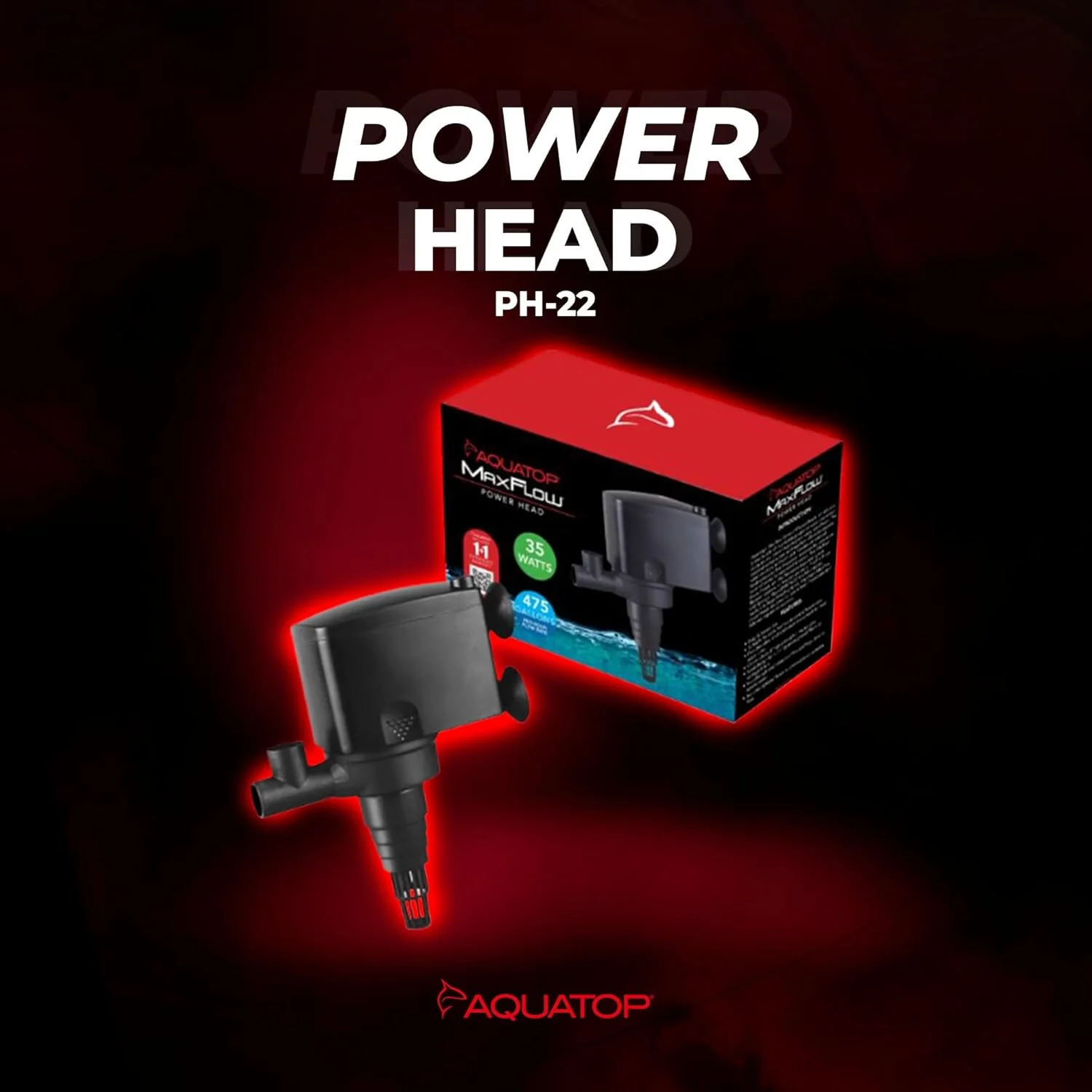 Aquatop MaxFlow Submersible Aquarium Power Head - Ideal for Freshwater and Saltwater Environments - High-Impact ABS for Durability - Image 2