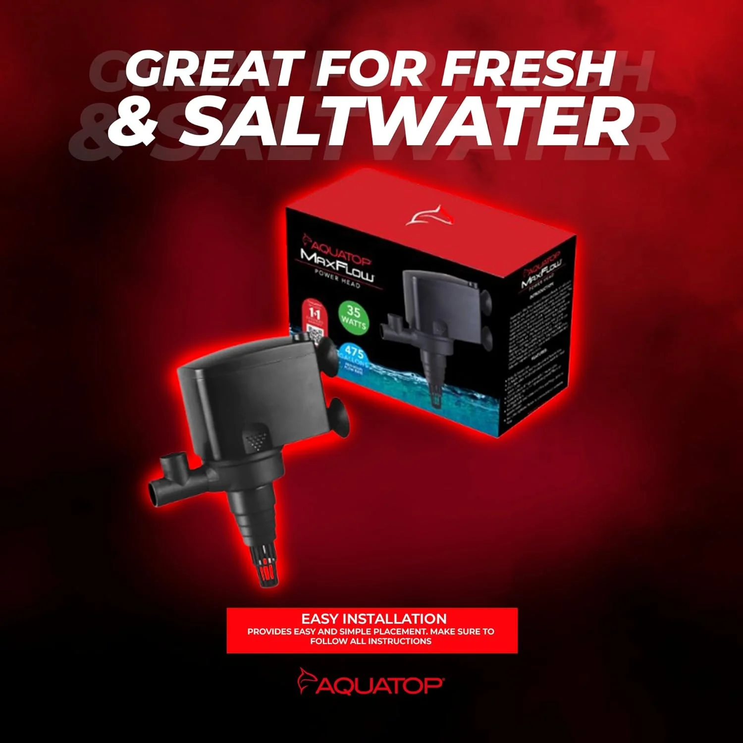 Aquatop MaxFlow Submersible Aquarium Power Head - Ideal for Freshwater and Saltwater Environments - High-Impact ABS for Durability - Image 7
