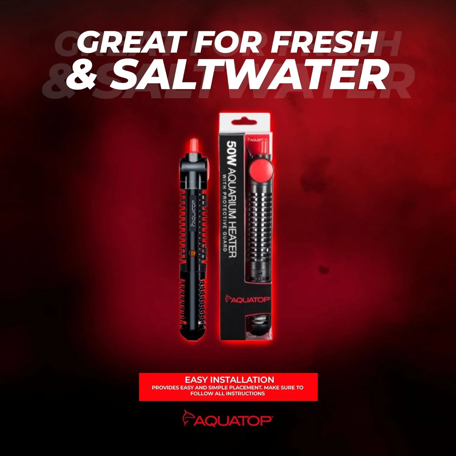 Aquatop Premier Glass Heater with Guard – Submersible for Fish Tanks Up to 13 Gallons – 68-93°F Adjustable Temp – Fresh & Saltwater Use - Image 7