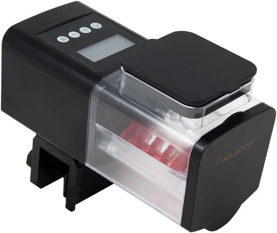 AQUATOP Programmable Fish Feeder – 1-4 Feedings Per Day, Holds 450ml – Versatile Automatic Feeder for Convenient, Consistent Fish Feeding - Image 2