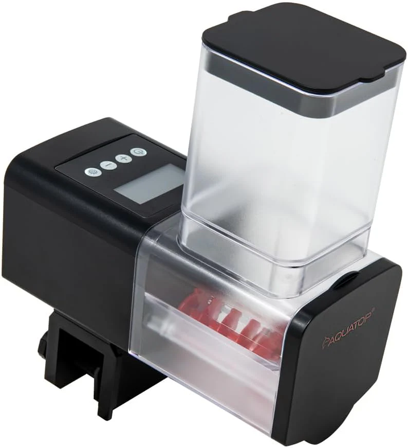 AQUATOP Programmable Fish Feeder – 1-4 Feedings Per Day, Holds 450ml – Versatile Automatic Feeder for Convenient, Consistent Fish Feeding - Image 3