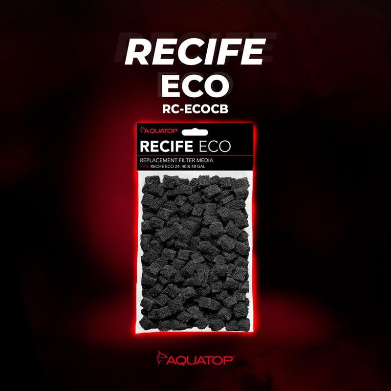 Aquatop Recife Eco Carbon Media Cubes, 80g – Reduces Odor & Discoloration, Enhances Water Clarity, Perfect for Recife Eco Tanks, RC-ECOCB - Image 2