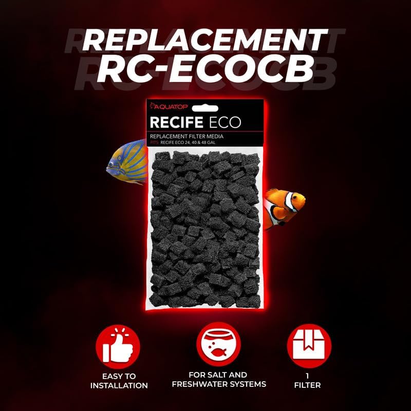 Aquatop Recife Eco Carbon Media Cubes, 80g – Reduces Odor & Discoloration, Enhances Water Clarity, Perfect for Recife Eco Tanks, RC-ECOCB - Image 6