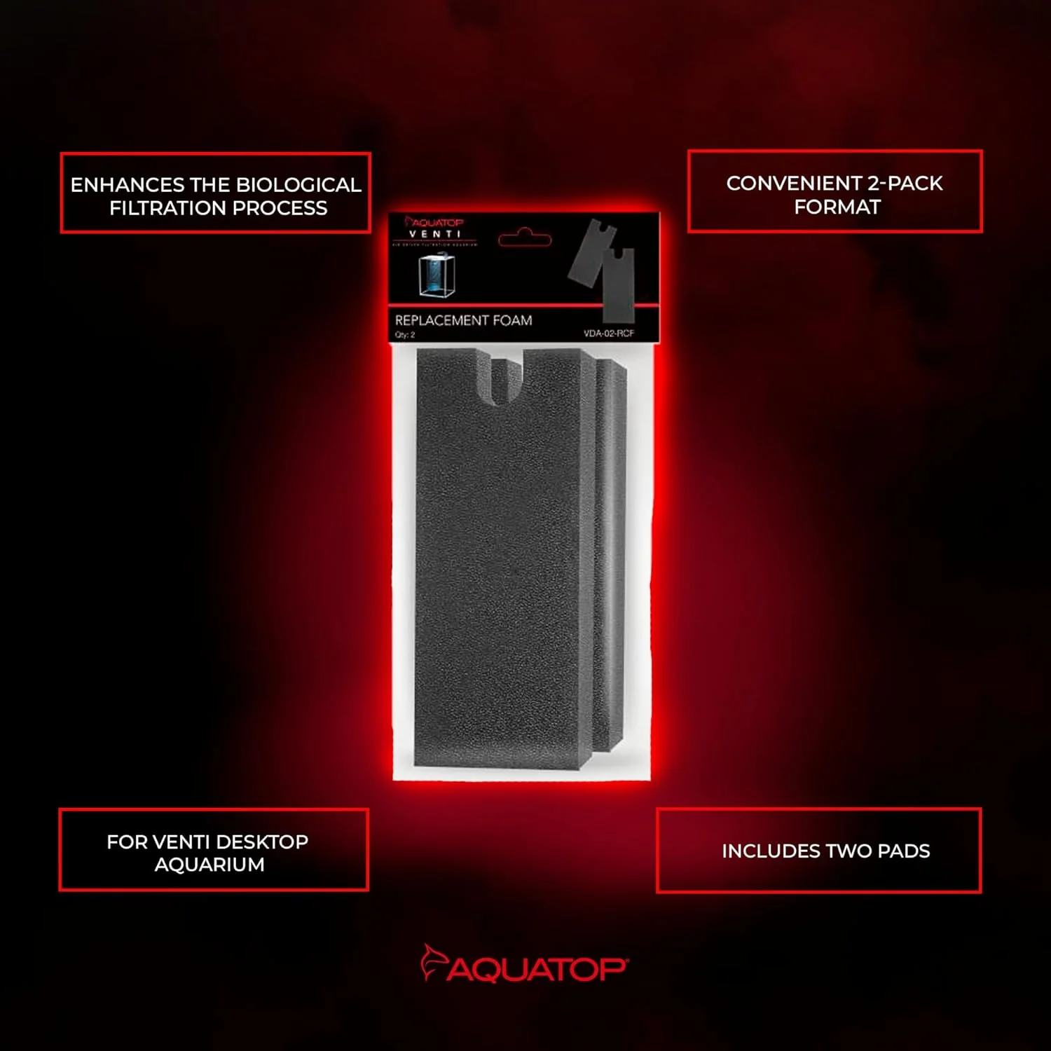 Aquatop Replacement Foam for All Venti Desktop Aquariums – Improves Water Clarity and Filtration Efficiency, VDA-02-RCF - Image 4
