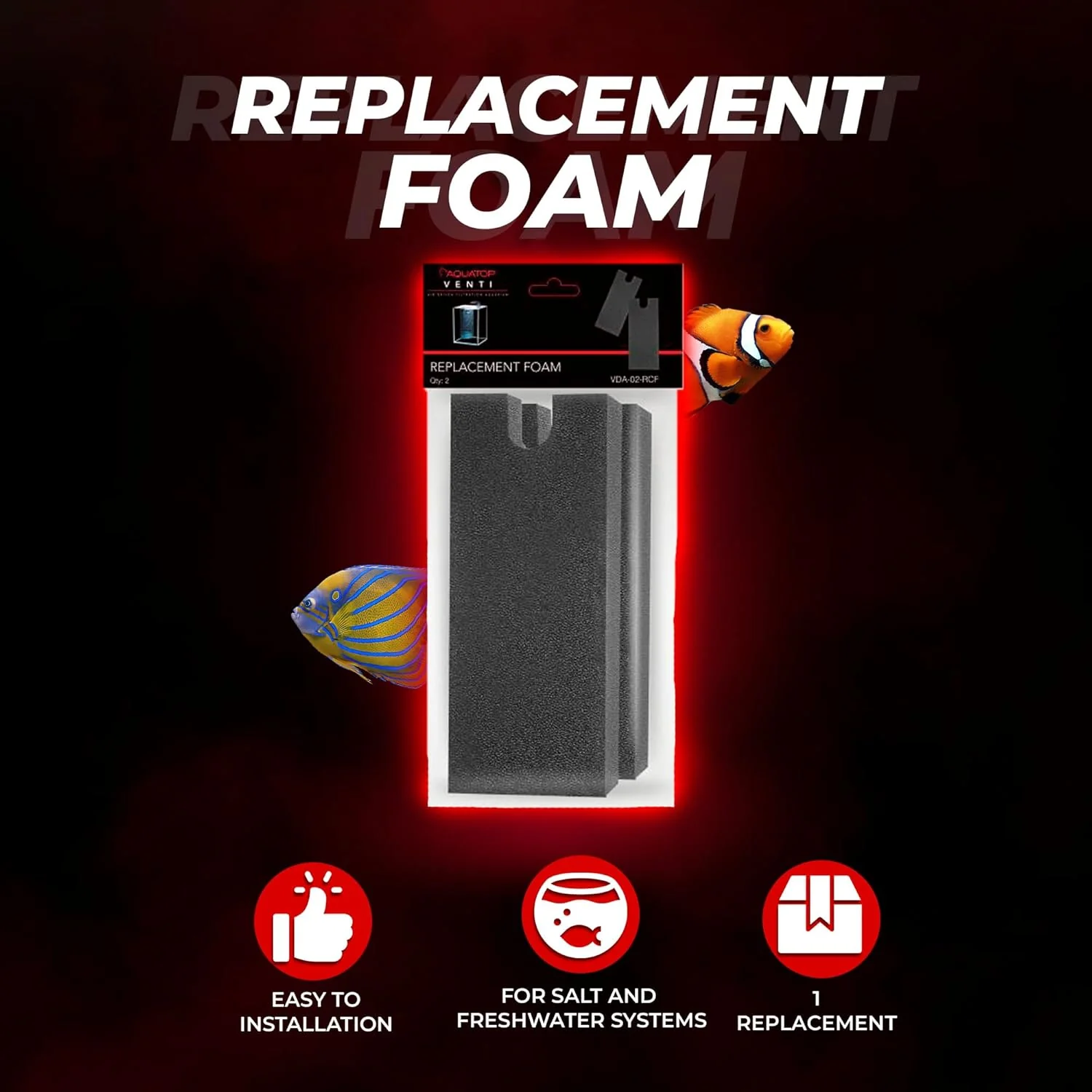 Aquatop Replacement Foam for All Venti Desktop Aquariums – Improves Water Clarity and Filtration Efficiency, VDA-02-RCF - Image 6