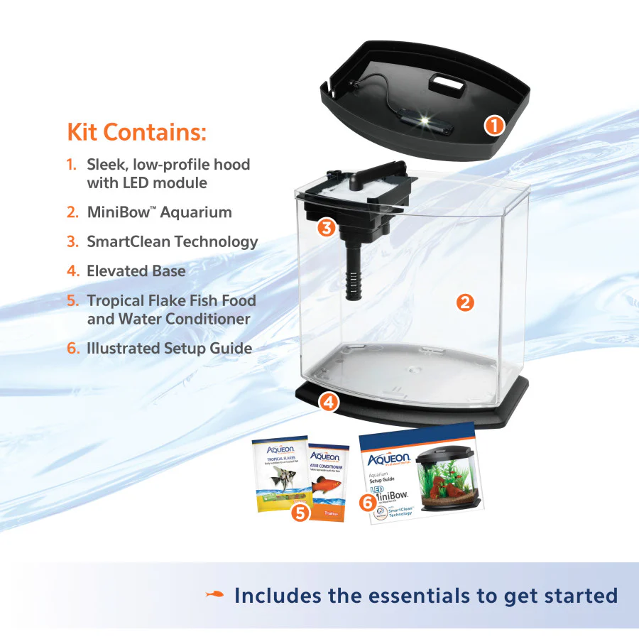 Aqueon LED MiniBow™ Kit with SmartClean™ Technology - Image 9