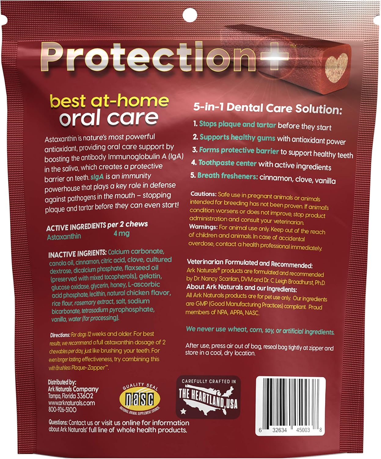 Ark Naturals Protection+ Brushless Toothpaste , Dog Dental Chew with Toothpaste Center – Prevent Plaque & Tartar and Freshen Breath with Dental Chews for Dogs - Image 4