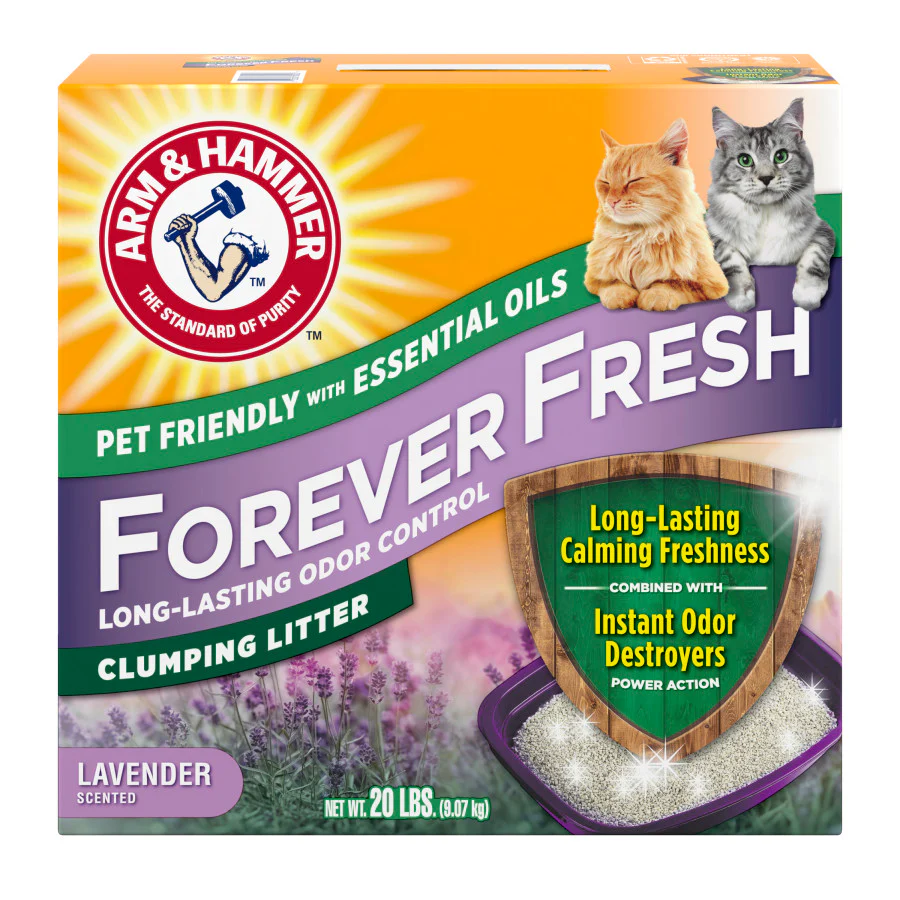 Arm & Hammer Forever Fresh Clumping Cat Litter Lavender, MultiCat With 20% More Lavender Freshness, Pet Friendly With Essential Oils - Image 10