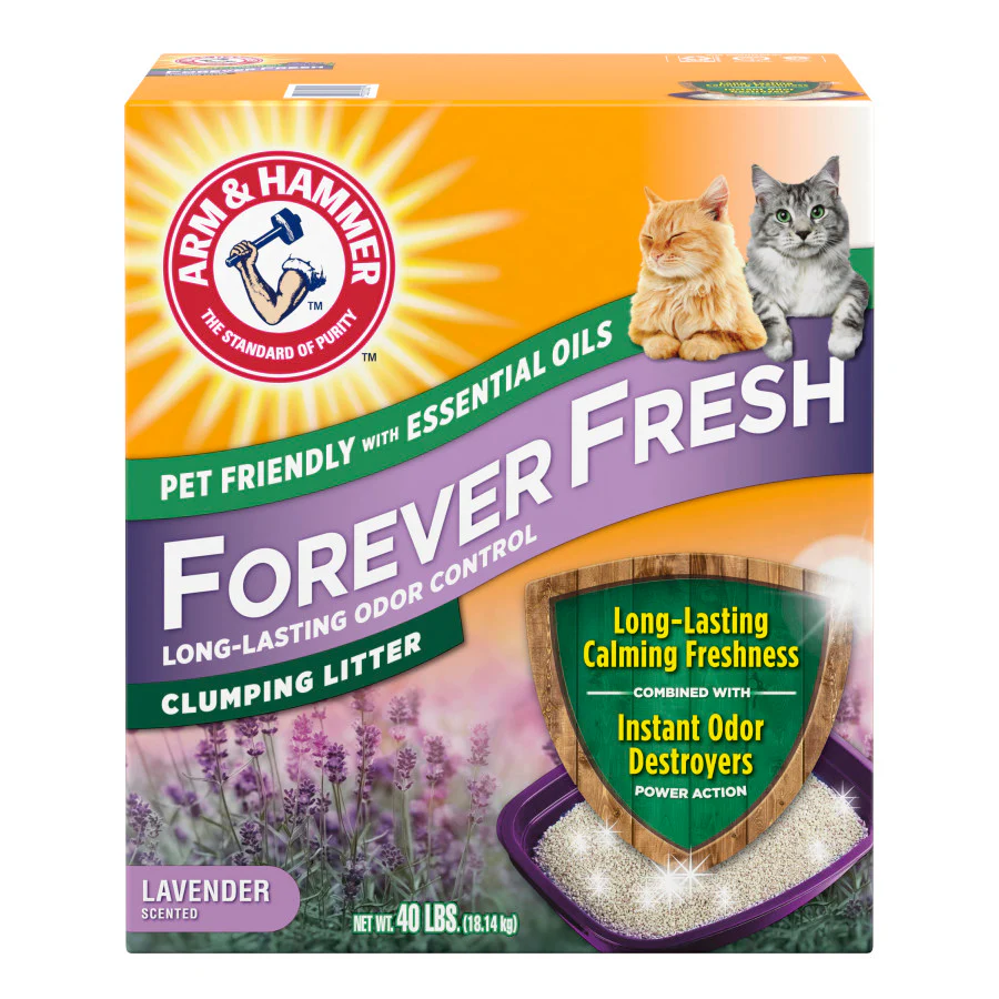 Arm & Hammer Forever Fresh Clumping Cat Litter Lavender, MultiCat With 20% More Lavender Freshness, Pet Friendly With Essential Oils - Image 11
