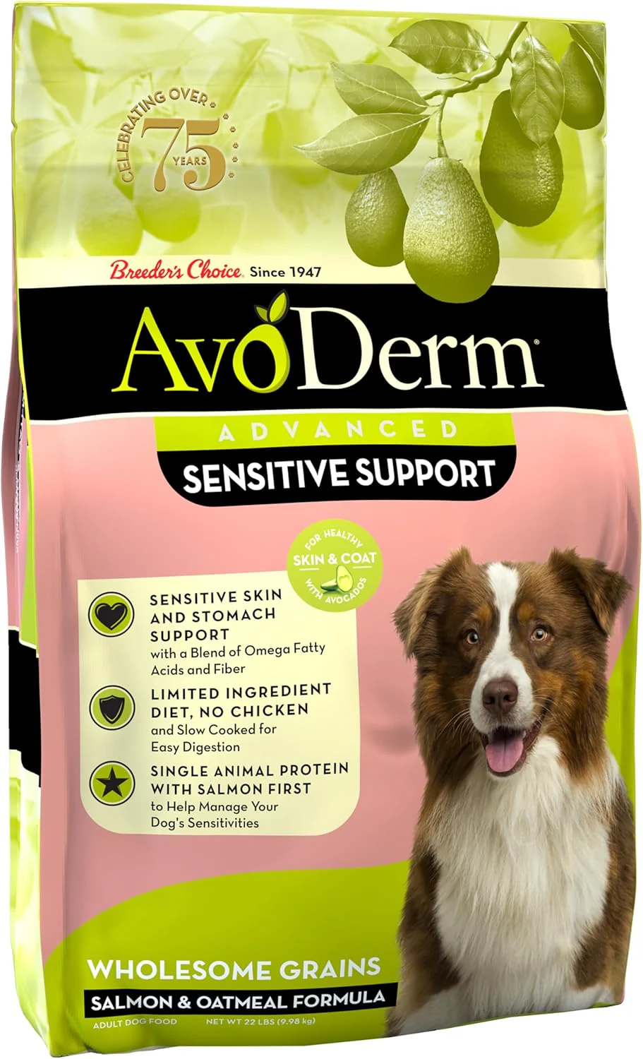 AvoDerm Advanced Sensitive Support Wholesome Grains Salmon & Oatmeal Formula - Image 2