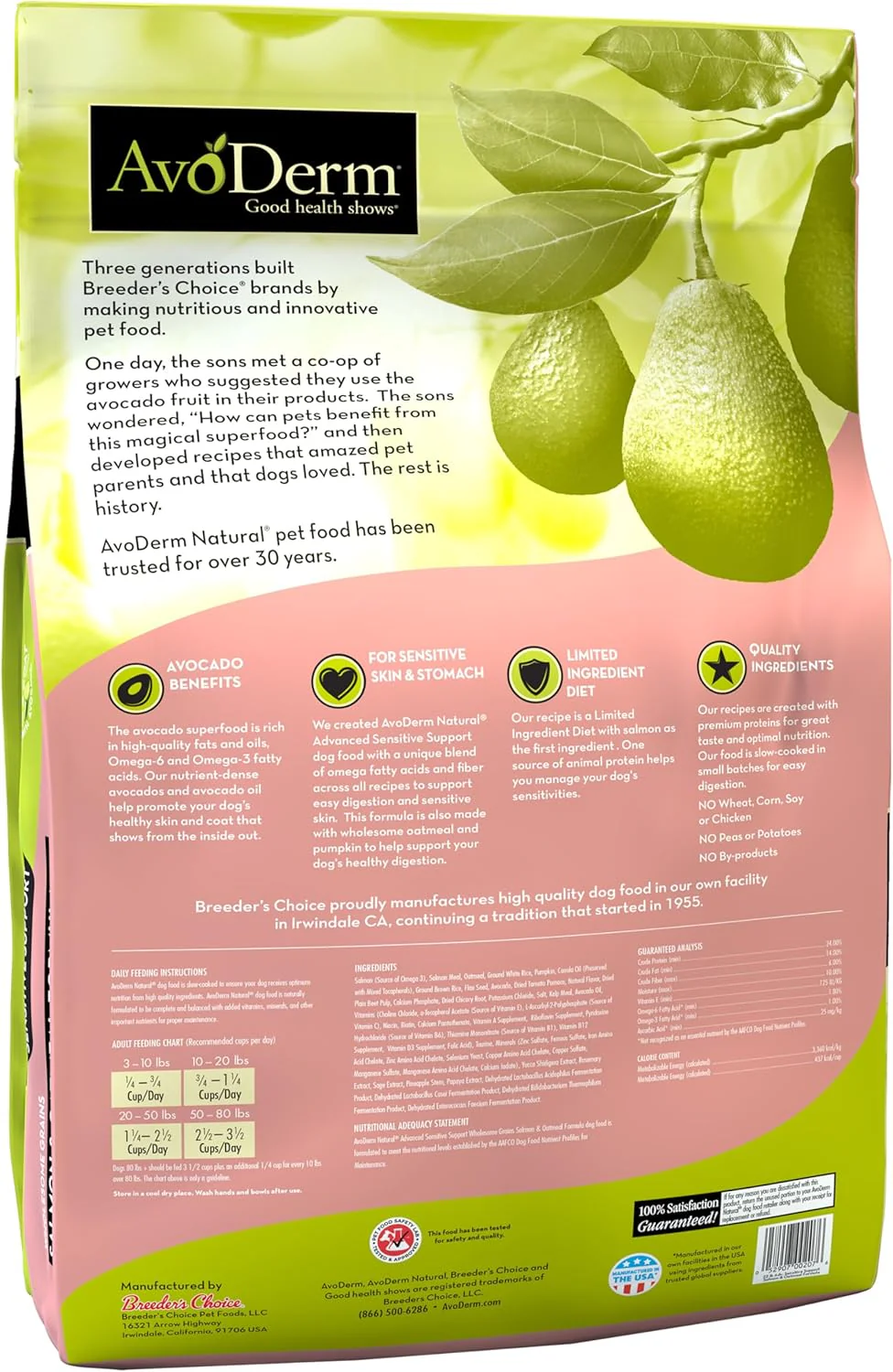 AvoDerm Advanced Sensitive Support Wholesome Grains Salmon & Oatmeal Formula - Image 4