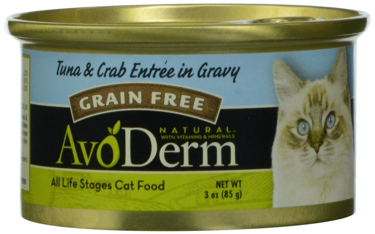 AvoDerm Natural Tuna & Crab Entrée in Gravy - Grain Free Wet Canned Cat Food 24 pk/3 oz - Image 5