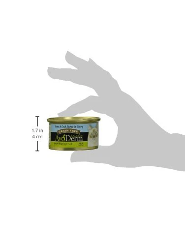 AvoDerm Natural Tuna & Crab Entrée in Gravy - Grain Free Wet Canned Cat Food 24 pk/3 oz - Image 6