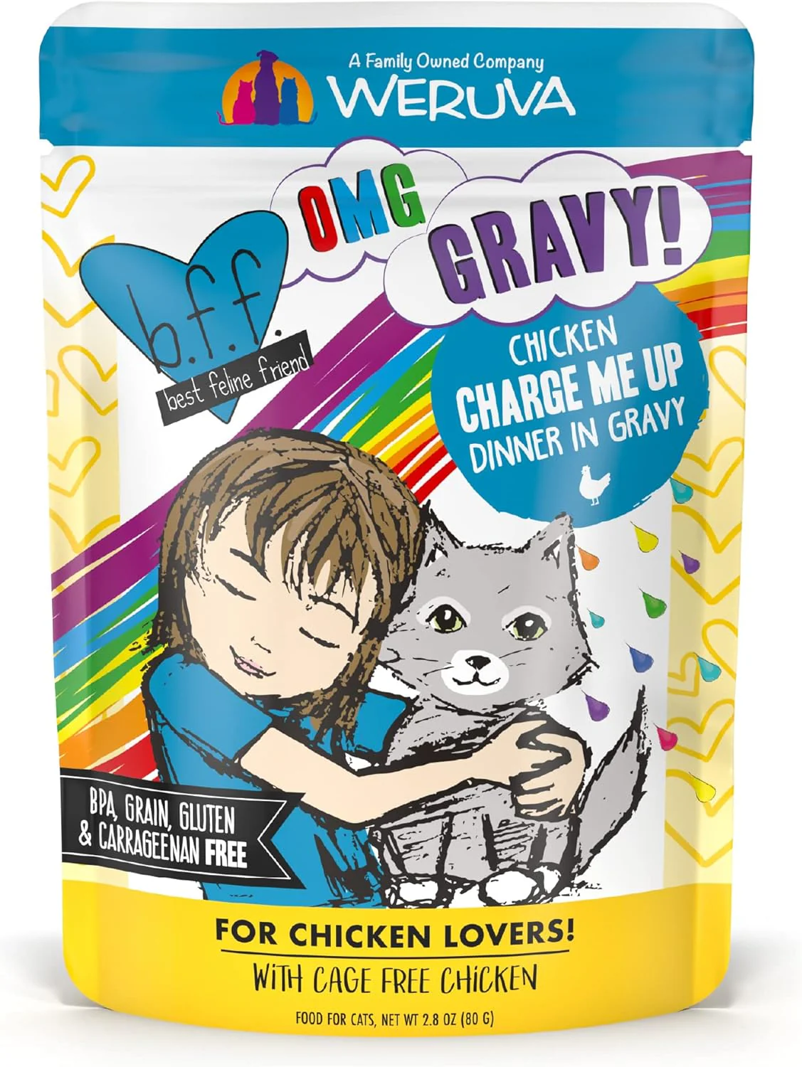 Weruva B.F.F. OMG - Best Feline Friend Oh My Gravy!, Chicken Charge Me Up with Chicken in Gravy - Image 10