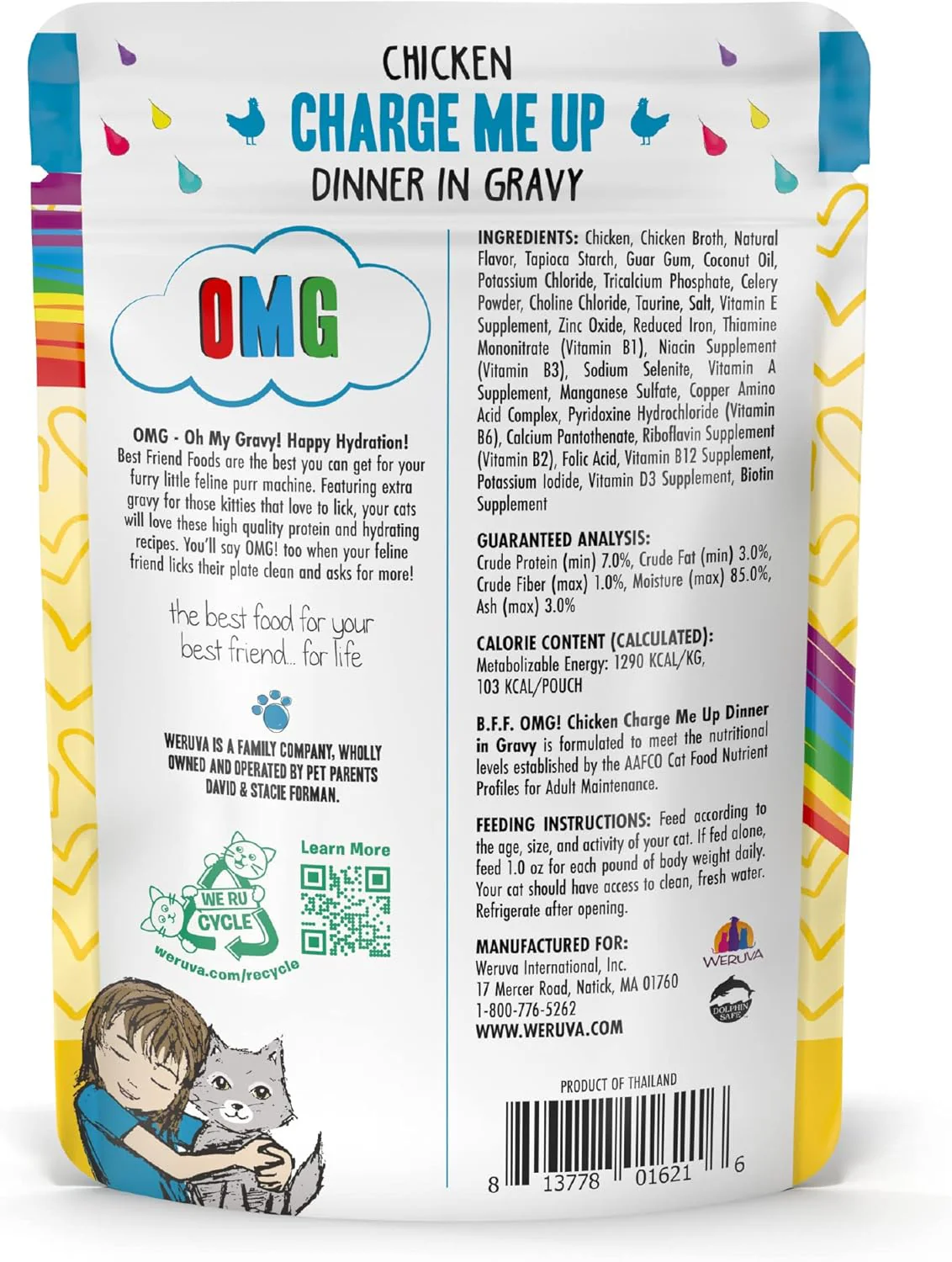 Weruva B.F.F. OMG - Best Feline Friend Oh My Gravy!, Chicken Charge Me Up with Chicken in Gravy - Image 2