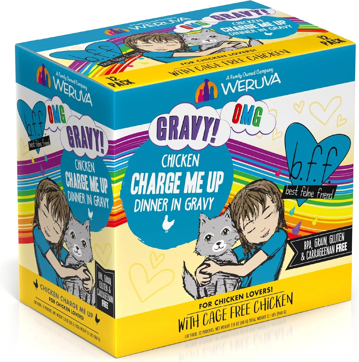 Weruva B.F.F. OMG - Best Feline Friend Oh My Gravy!, Chicken Charge Me Up with Chicken in Gravy - Image 3