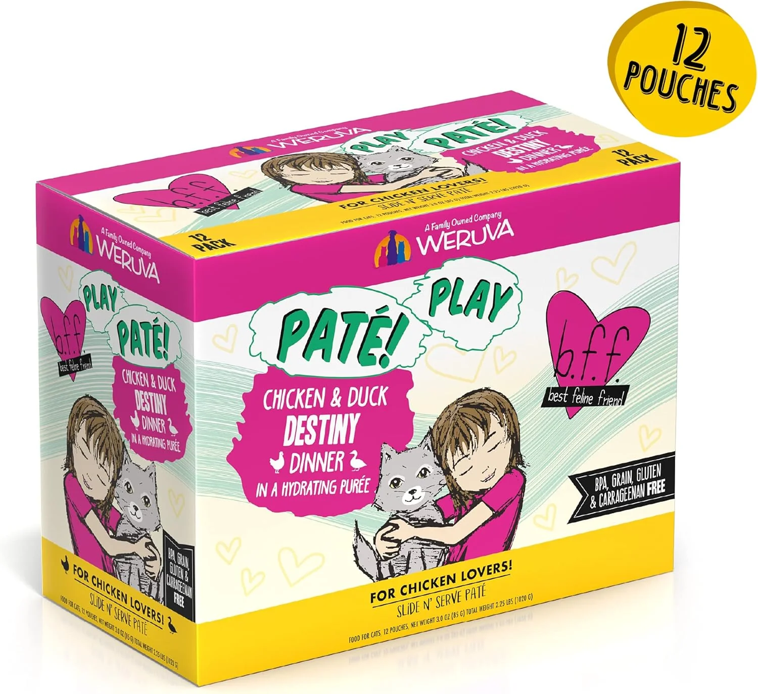 B.F.F. PLAY - Best Feline Friend Paté Lovers, Aw Yeah!, Chicken & Duck Destiny with Chicken & Lamb - Image 2