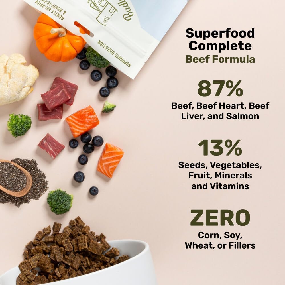 Badlands Ranch Superfood Complete, Adult Dog Food, Air-Dried, High Protein, Zero Fillers, Superfood Nutrition by Katherine Heigl (Beef Formula) - Image 3