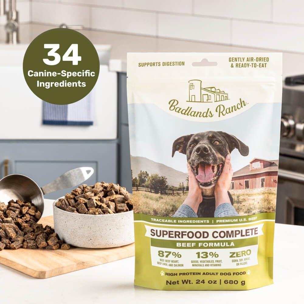 Badlands Ranch Superfood Complete, Adult Dog Food, Air-Dried, High Protein, Zero Fillers, Superfood Nutrition by Katherine Heigl (Beef Formula) - Image 4