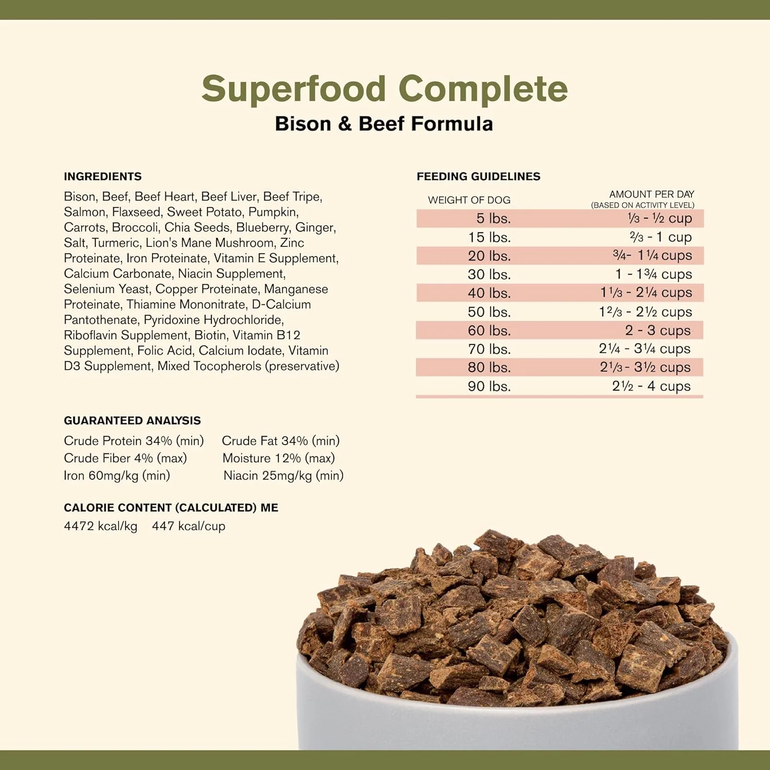 BADLANDS RANCH - Superfood Complete, Air-Dried Adult Dog Food - High Protein, Zero Fillers, Superfood Nutrition by Katherine Heigl (11.5 oz, Beef & Bison Formula) - Image 2