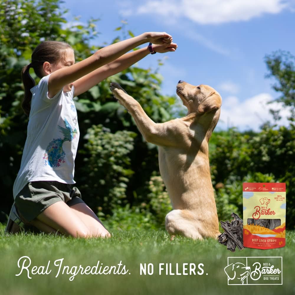 Beg & Barker Beef Liver Jerky for Dogs - Dog Training Treats - Natural Dog Treats Made in The USA - Grain Free, Diabetic-Friendly, High Protein, Sugar-Free - Image 2
