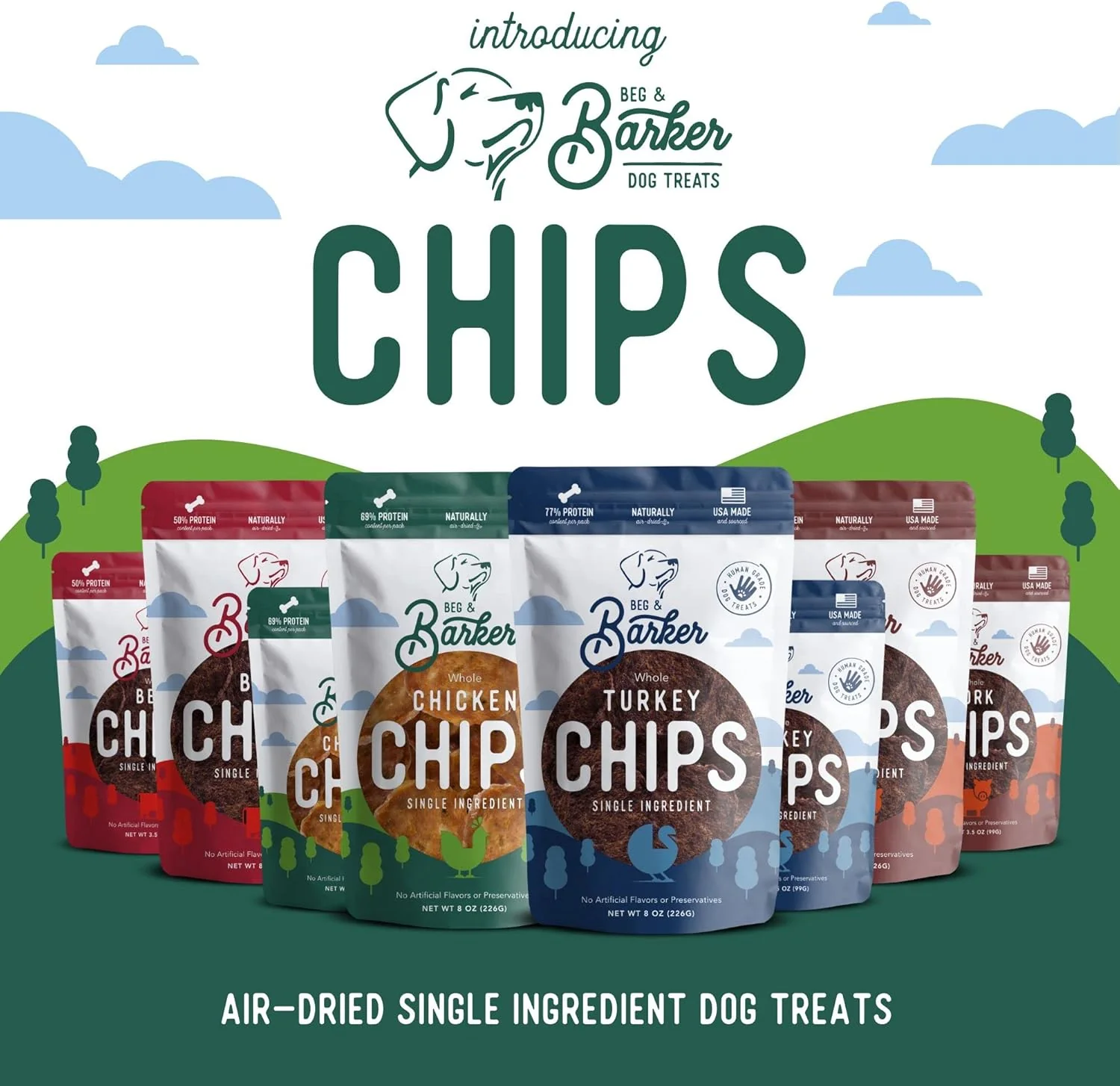 Beg & Barker Chicken Chips for Dogs - Single Ingredient Dog Treats Made for Small and Large Dogs Protein Human Grade Dog Treats Made from Real Meat Chicken, Made in USA - Image 5
