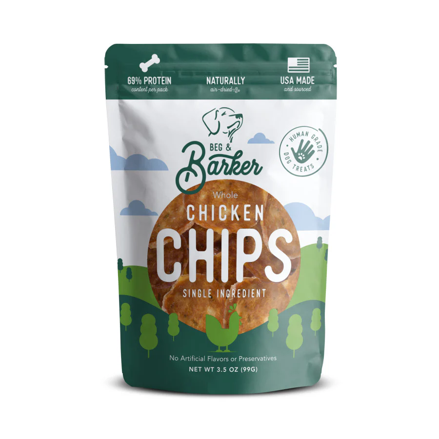 Beg & Barker Chicken Chips for Dogs - Single Ingredient Dog Treats Made for Small and Large Dogs Protein Human Grade Dog Treats Made from Real Meat Chicken, Made in USA - Image 7