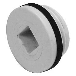 Behlen® Galvanized Stock Tank Plug – 3/4" Plastic Plug with Gasket - Image 3