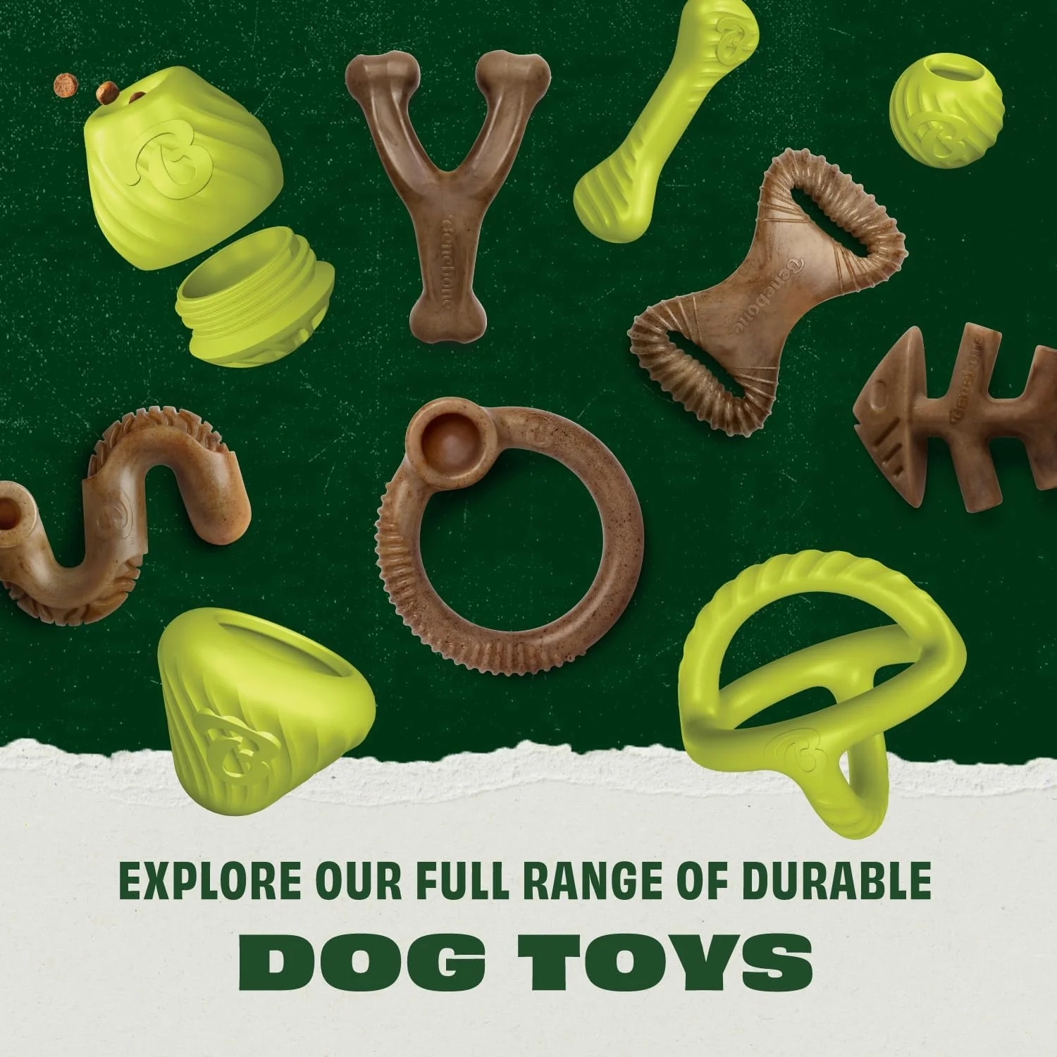 BENEBONE DOG BOUNCE RUBBER BONE MEDIUM - Image 7