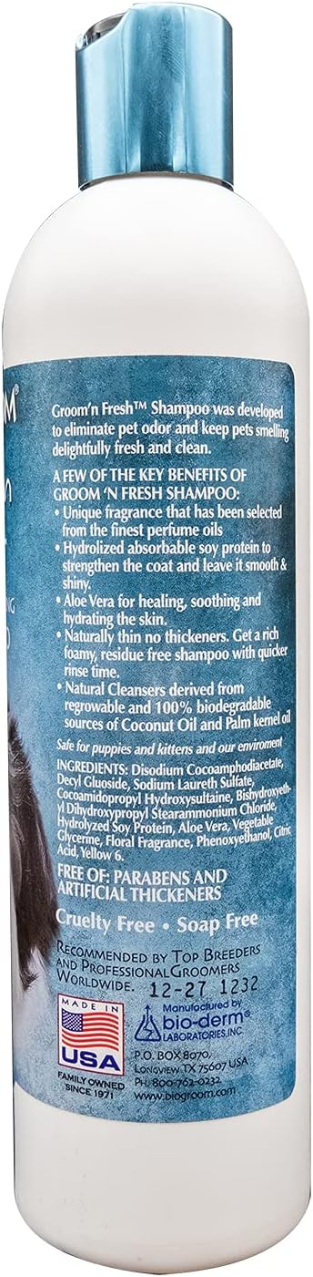 Bio-Groom Groom'n Fresh Dog Shampoo – Odor Eliminating, Dog Bathing Supplies, Puppy Wash, Cat & Dog Grooming Supplies, Cruelty-Free, Made in USA, Dog Products – 12 fl oz 1-Pack - Image 3