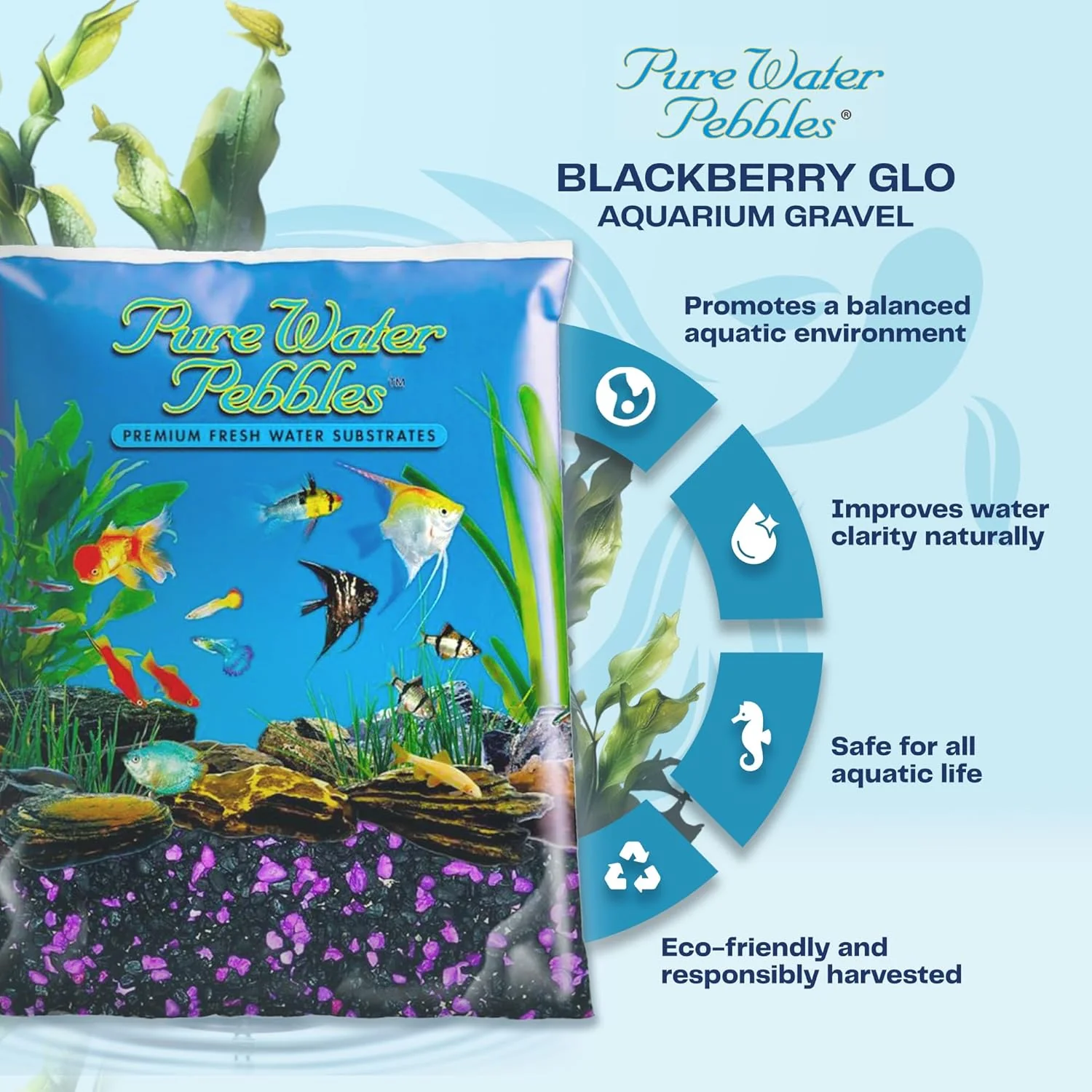 Blakberry Glo Aquarium Gravel - 5 lbs - Non-Toxic, Colorfast, Vibrant Substrate for Aquariums, Terrariums, Ponds & Crafts - Image 2