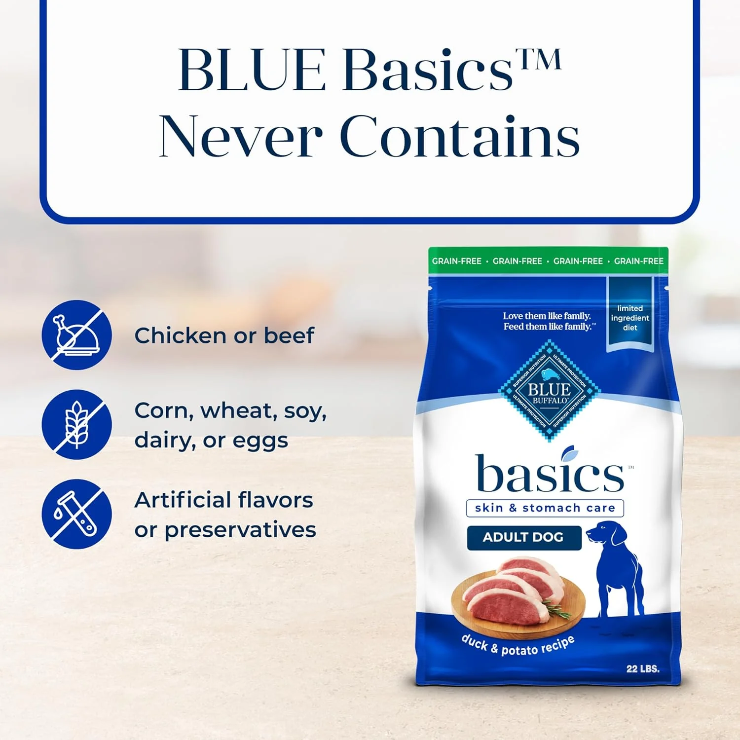 Blue Buffalo Basics Grain-Free Dry Dog Food for Adult Dogs, Limited Ingredient Diet - Image 7