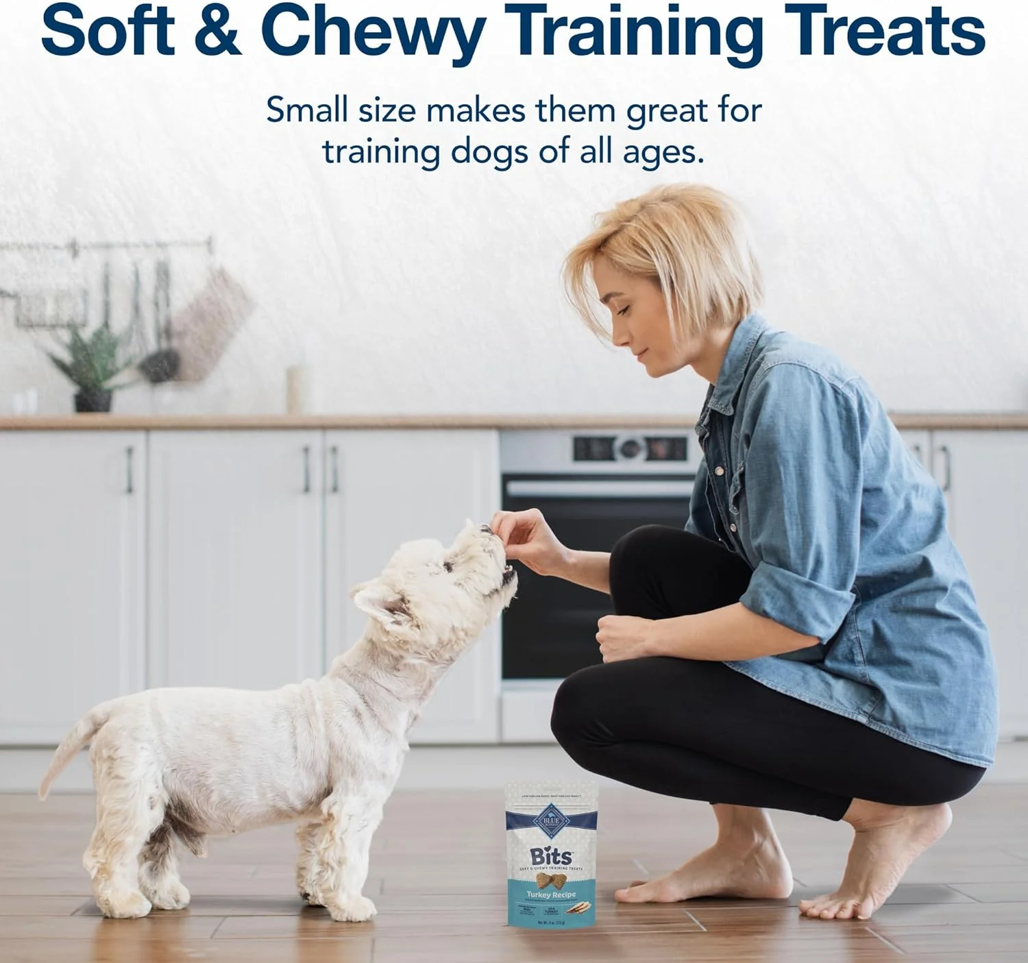 Blue Buffalo Bits Soft Dog Treats for Training, Made With Natural Ingredients & Enhanced with DHA, Turkey Recipe - Image 5