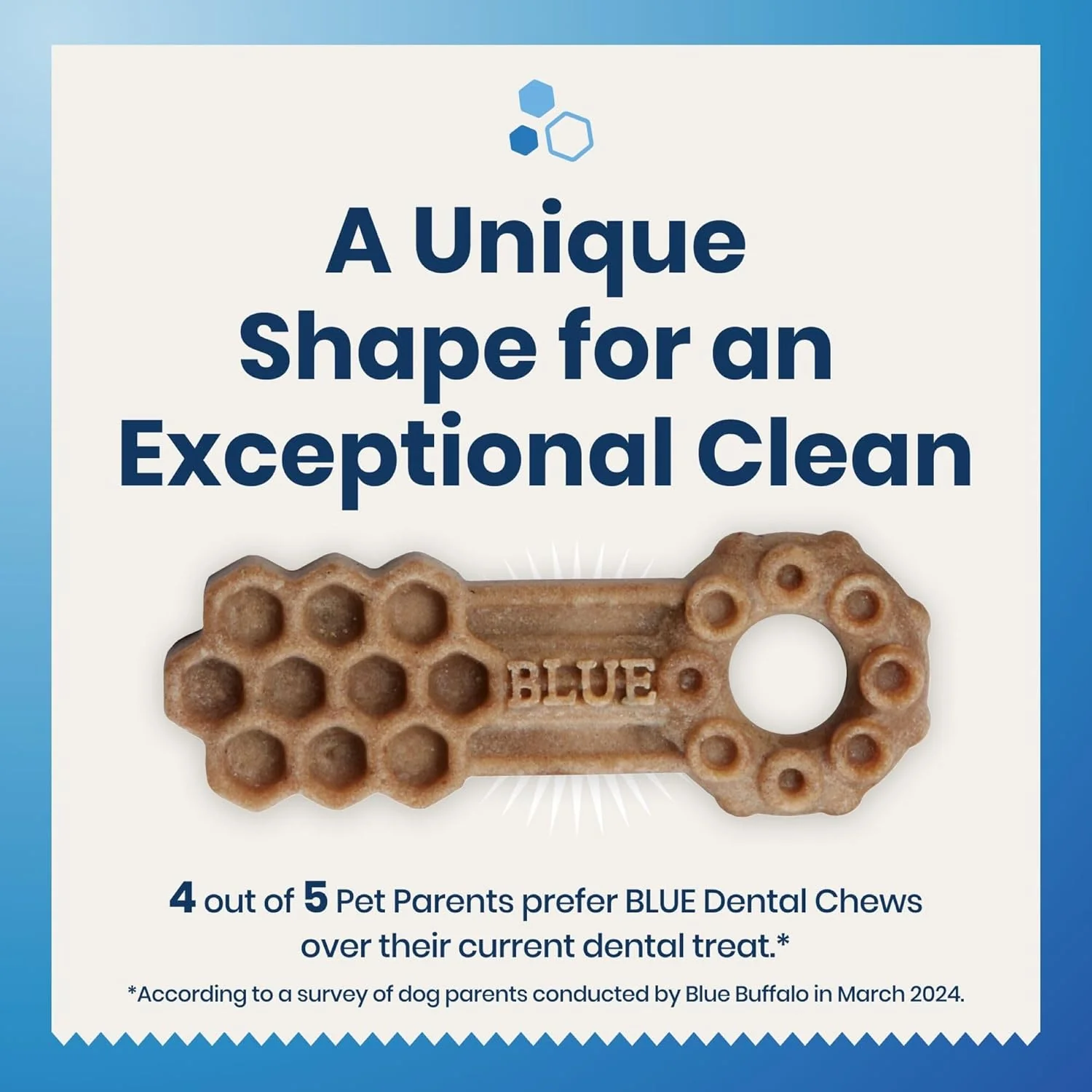 Blue Buffalo Dental Chews Large Natural Dog Treats, Chicken & Spearmint - Image 3