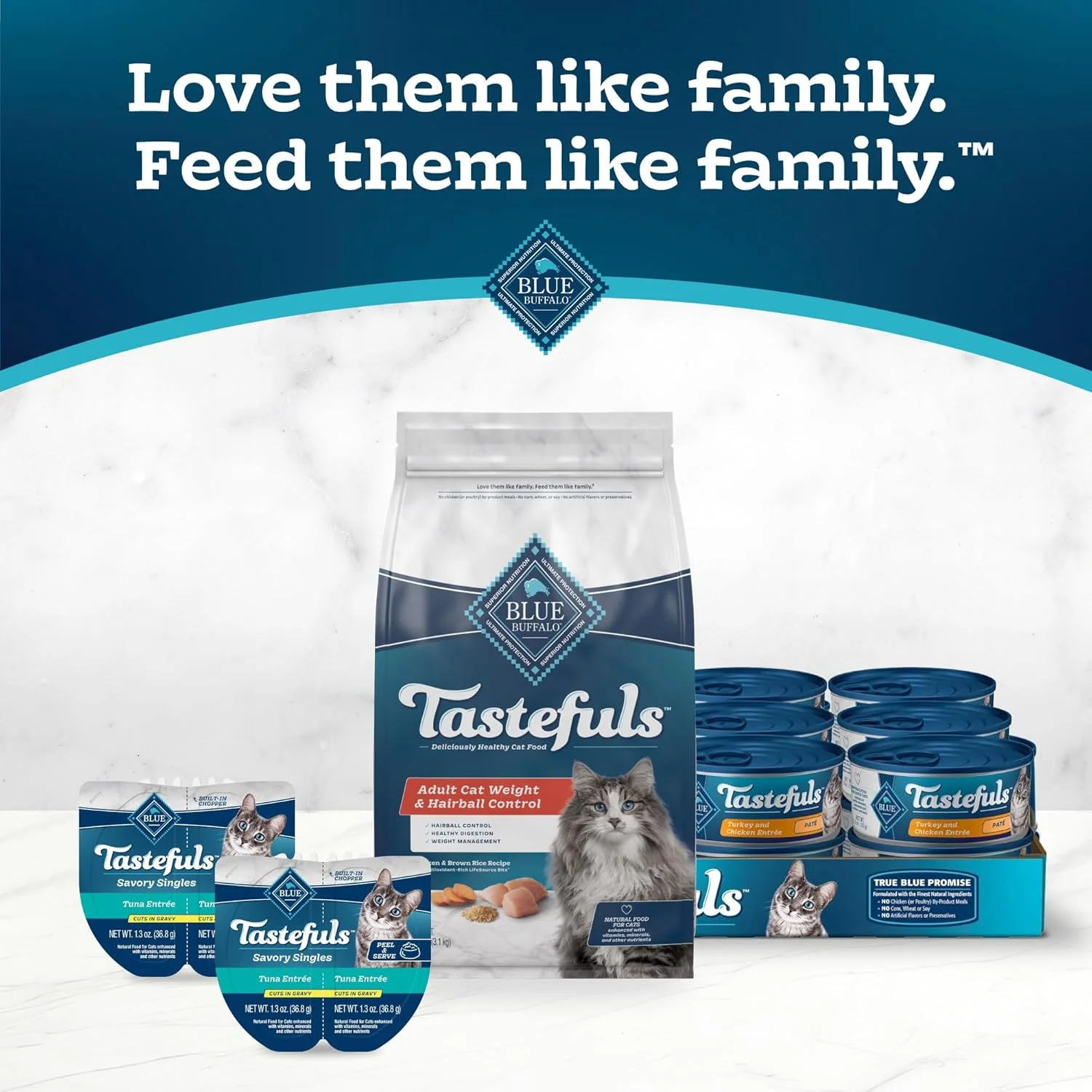 Blue Buffalo Tastefuls Adult Dry Cat Food for Weight Management & Hairball Control, Made in the USA with Natural Ingredients, Chicken Recipe - Image 10