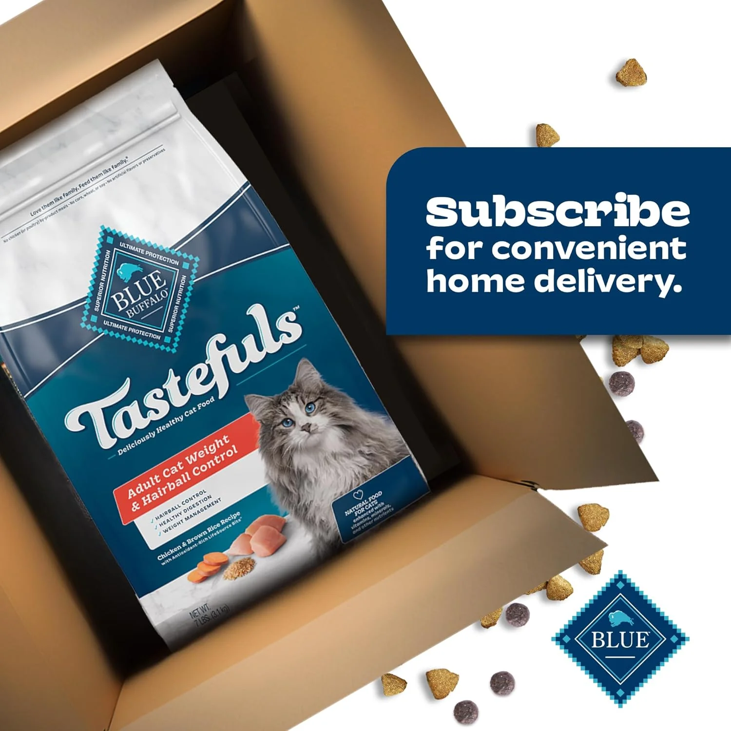 Blue Buffalo Tastefuls Adult Dry Cat Food for Weight Management & Hairball Control, Made in the USA with Natural Ingredients, Chicken Recipe - Image 12
