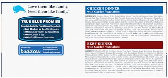 Blue Buffalo Homestyle Recipe Adult Wet Dog Food, Made with Natural Ingredients, Chicken and Beef Dinner Variety Pack - Image 3