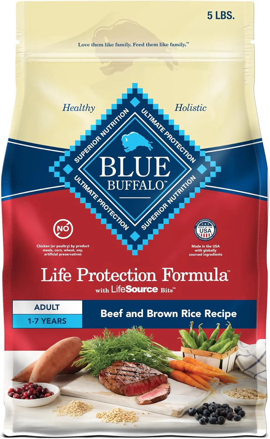Blue Buffalo Life Protection Formula Adult Dry Dog Food, Helps Build and Maintain Strong Muscles, Made with Natural Ingredients, Beef & Brown Rice Recipe - Image 12