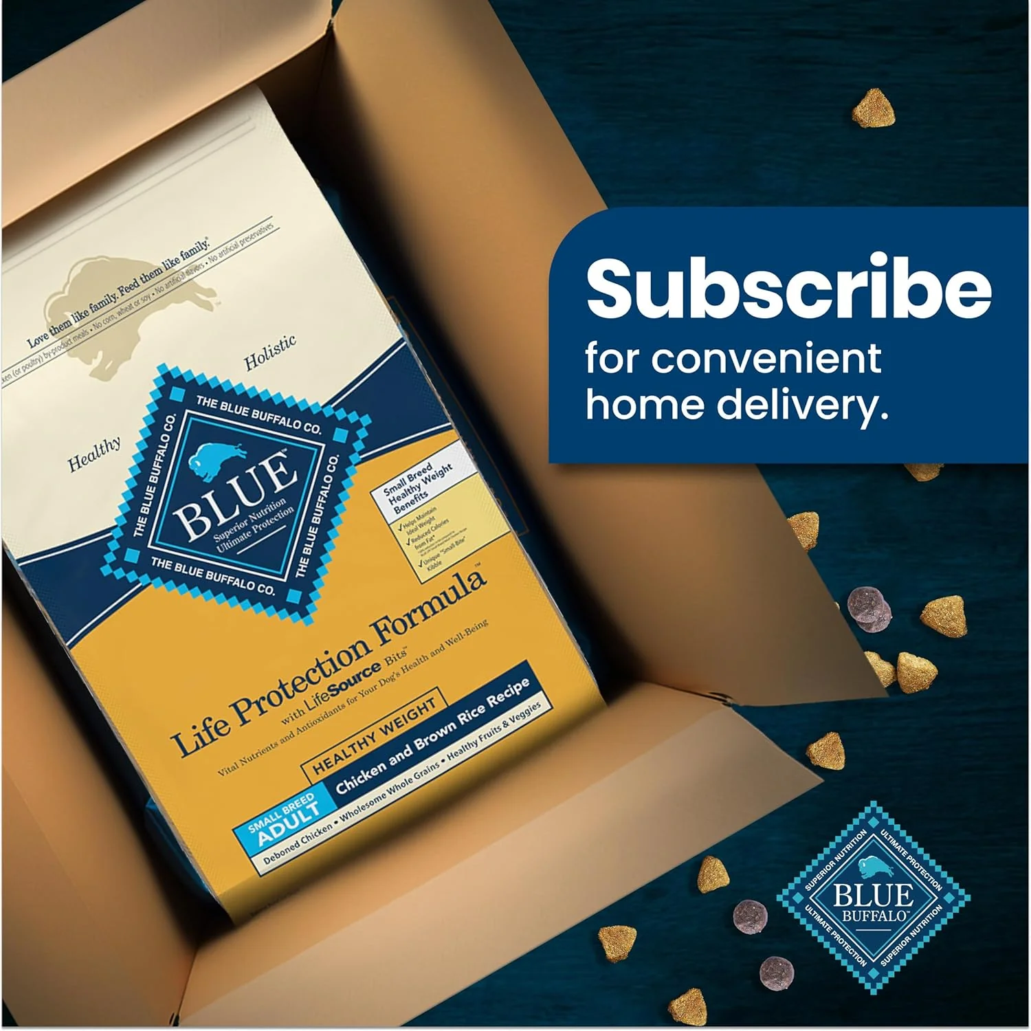 Blue Buffalo Life Protection Formula Healthy Weight Natural Small Breed Dry Dog Food, Supports an Ideal Weight, Made with Natural Ingredients, Chicken & Brown Rice Recipe - Image 12