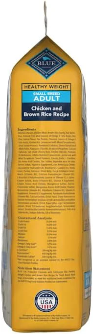 Blue Buffalo Life Protection Formula Healthy Weight Natural Small Breed Dry Dog Food, Supports an Ideal Weight, Made with Natural Ingredients, Chicken & Brown Rice Recipe - Image 4