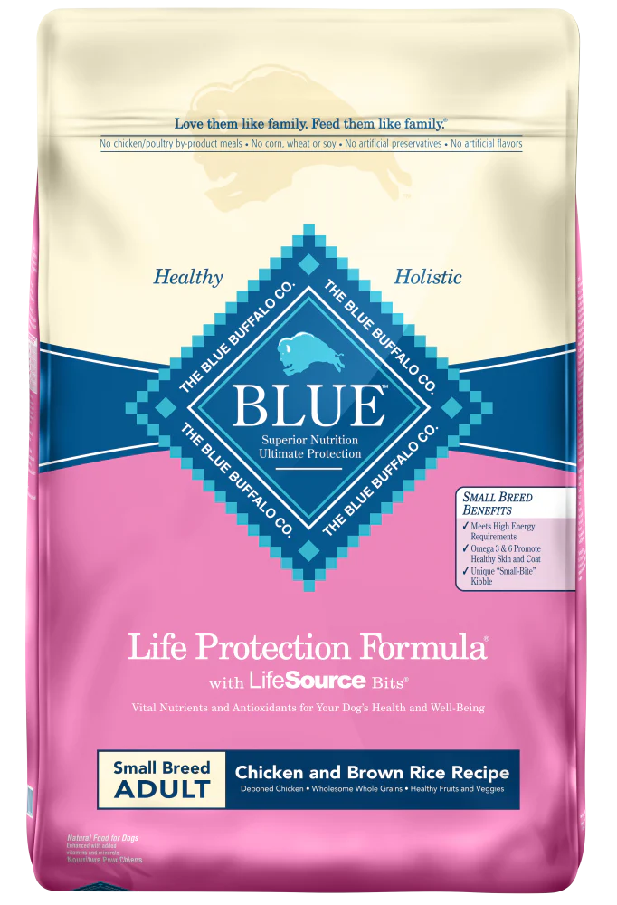 Blue Buffalo Life Protection Formula Adult Small Breed Dry Dog Food, Supports High Energy Needs, Made with Natural Ingredients, Chicken & Brown Rice Recipe
