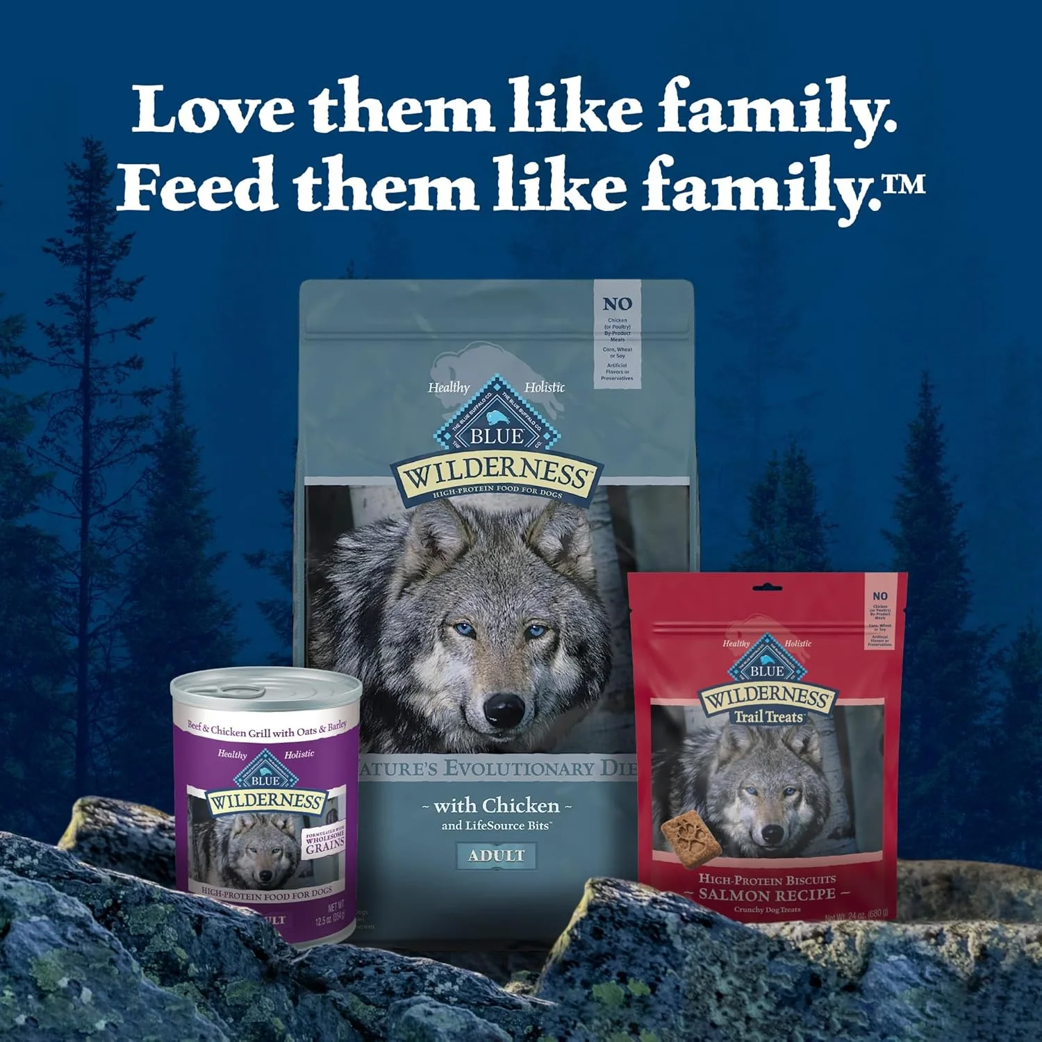 Blue Buffalo Wilderness Adult High-Protein Dry Dog Food Wholesome Grains Natural Ingredients - Image 9