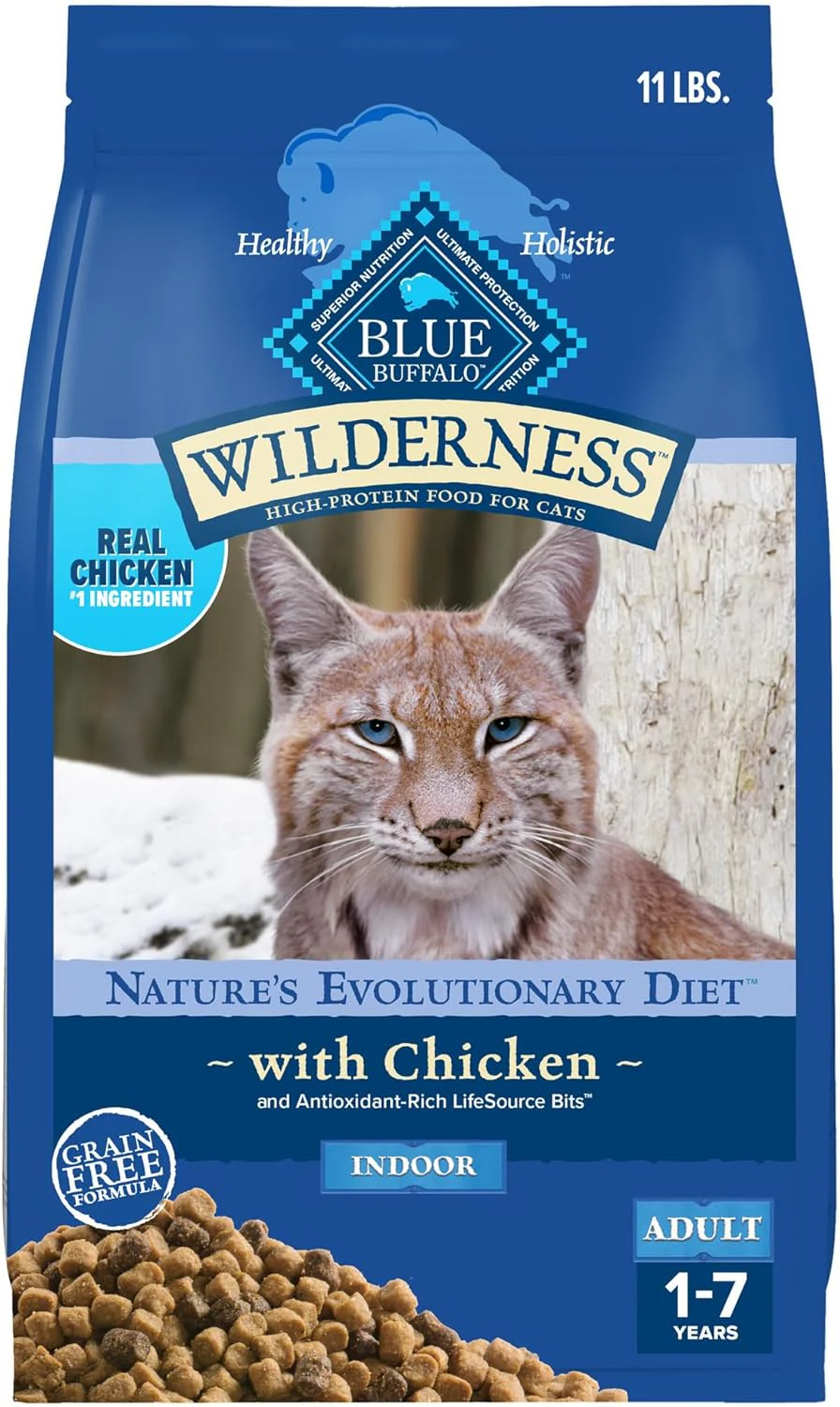 Blue Buffalo Wilderness Nature's Evolutionary Diet High-Protein, Grain-Free Natural Dry Food for Adult Cats, Chicken - Image 8