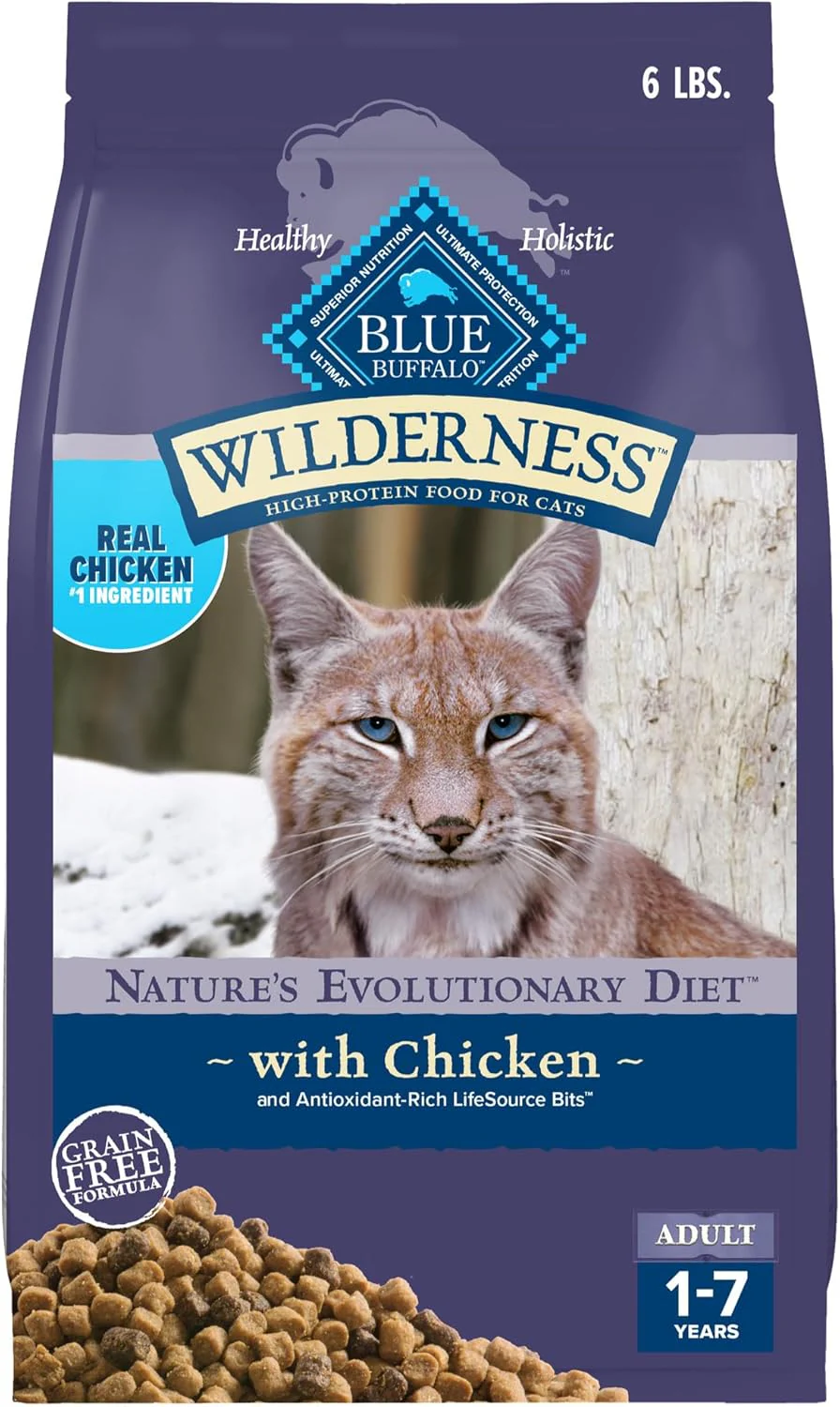 Blue Buffalo Wilderness Nature's Evolutionary Diet High-Protein, Grain-Free Natural Dry Food for Adult Cats, Chicken - Image 7