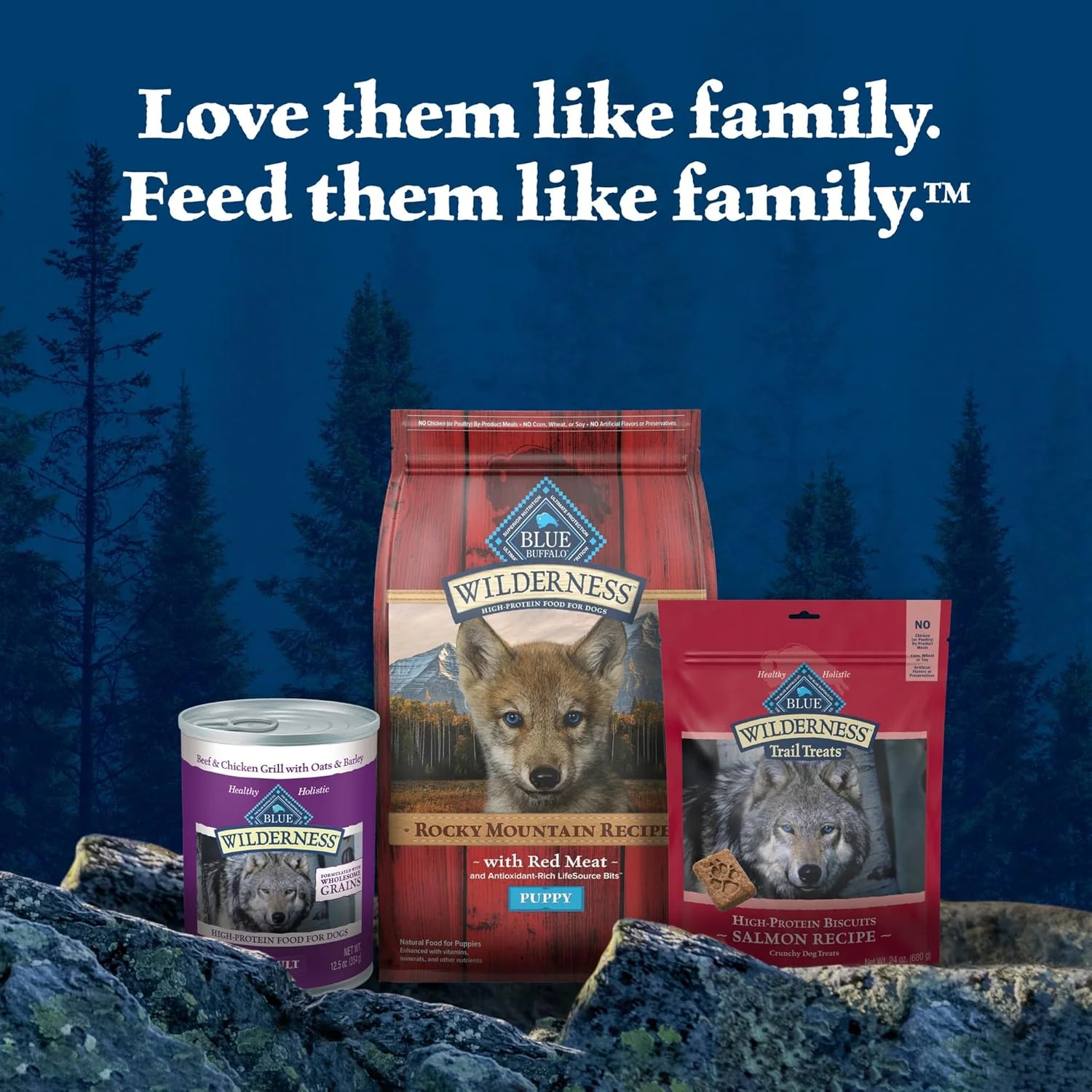 Blue Buffalo Wilderness High-Protein Rocky Mountain Recipe Dry Food for Puppies, Red Meat & Grains - Image 9
